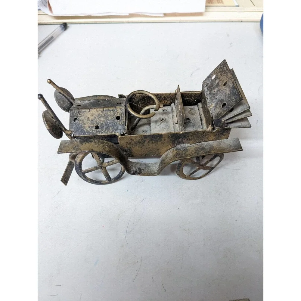 Folk Art Metal Scrap Antique Car Super‎ Cool